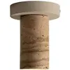 Image de Plafonniere travertin brun ø12cm