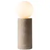 Image de Lampe de table travertin blanc ø12cm