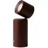 Image de Lampe de table métal rouge 6.5x6.5x19cm