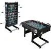 Image de Baby-foot pliable 2 balles, compteur de points, noir, 122x61x80cm
