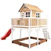Image de Maisonnette Axi LIAM en Bois avec Toboggan Rouge et Bac à Sable