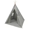 Image de Tipi tente pour enfants en coton, gris, 120x120 cm