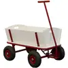 Image de Chariot en bois avec pneus gonflables, rouge, 94x61x97cm