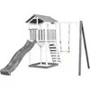 Image de Aire de jeux 1 balançoire bois et toboggan gris
