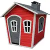 Image de Maisonnette enfant, en bois fsc, rouge/gris