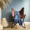 Image de Plaid en coton bleu matin 127x152