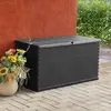 Image de Boite de rangement extérieur polypropylène gris anthracite 120x56x63