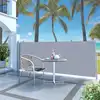 Image de Auvent latéral rétractable uni polyester blanc cassé 120x300 cm