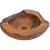 Image de Lavabo en teck bois marron clair Ø45x(12-15) cm