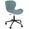 Image de Chaise de bureau à roulettes en tissu bleu