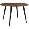 Image de Table repas en bois recyclé et acier noir