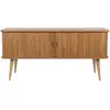 Image de Buffet vintage en bois naturel avec portes coulissantes