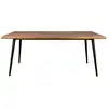 Image de Table repas en bois et acier finition Noyer