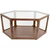 Image de Table basse en verre et bois marron