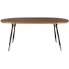 Image de Table de repas ovale en bois de frêne finition noyer