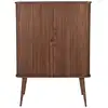 Image de Buffet haut en bois foncé finition noyer