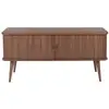 Image de Buffet en bois finition noyer avec portes coulissantes