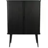 Image de Buffet en bois noir avec portes coulissantes