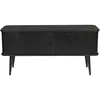 Image de Buffet en bois noir avec portes coulissantes