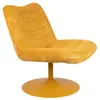 Image de Fauteuil lounge en velours doux jaune