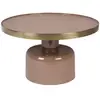 Image de Table basse ronde en acier émaillé rose