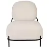 Image de Fauteuil compact en tissu teddy ivoire