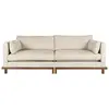 Image de Canapé 3 places velours doux beige