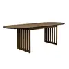 Image de Table de repas extensible ovale en bois de noyer