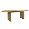 Image de Table de repas extensible ovale en bois de chêne clair