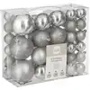 Image de Ensemble de boules de noël argent plastique h8xl8xl8cm