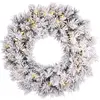 Image de Couronne de noël led vert plastique h60xl10xl60cm