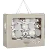 Image de Ensemble de boules de noël blanc verre h7xl7xl7cm