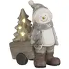 Image de Figurines de noël gris plastique h40.5xl20xl31.5cm