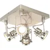 Image de Projecteur industriel pivotant inclinable acier 4 lumières