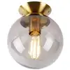 Image de Plafonnier en verre doré/laiton