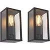 Image de Lot de 2 appliques industrielles noires