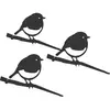 Image de Oiseaux à planter mini rouge -gorge en acier corten (lot de 3)