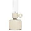 Image de Lampe à poser à huile plastique verre h22.5cm beige