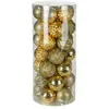Image de Set de 35 boules de noël doré - 6cm