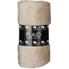 Image de Plaid beige polyester h1xl130xl180cm