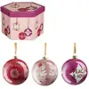 Image de Ensemble de boules de noël rouge écume h7.5xl7.5xl7.5cm