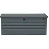 Image de Coffre de jardin en métal anthracite 165 x 70 x 62 cm, 600 l