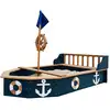 Image de Bac à sable bateau, rame en bois fsc, anthracite/brun,153x90x100 cm