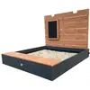 Image de Bac à sable xl avec banc, rangement/couvercle, en bois fsc, anthracite