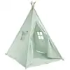 Image de Tipi avec plancher, en coton, vert, 120x120 cm