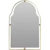 Image de Miroir en métal doré haut incurvé 28x0.5x45cm