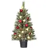 Image de Sapin de noël artificiel vert plastique h90xl51xl51cm