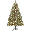 Image de Sapin de noël artificiel illuminé kaprun vert plastique 180x108x108cm