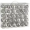 Image de Ensemble de boules de noël argent plastique h7xl7xl7cm