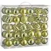 Image de Ensemble de boules de noël vert clair plastique h7xl7xl7cm